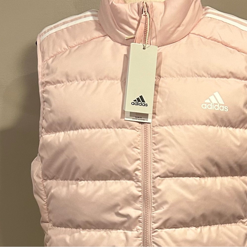 Adidas Essentials 3 Stripe Duck Down Vest Jacket - Picture 8 of 13